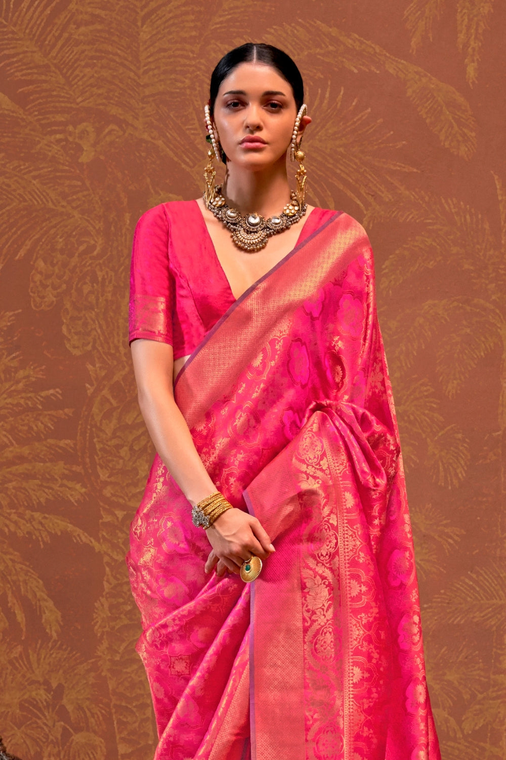 Pink Silk Saree