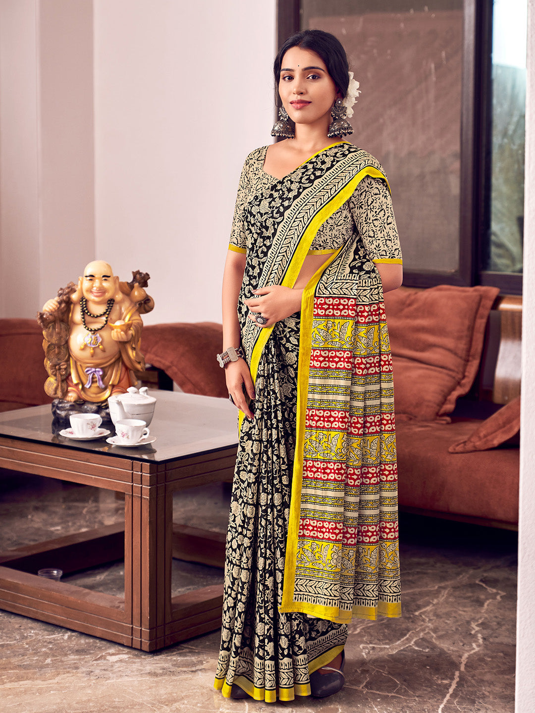 Multi Colour Mulmul Cottons Saree