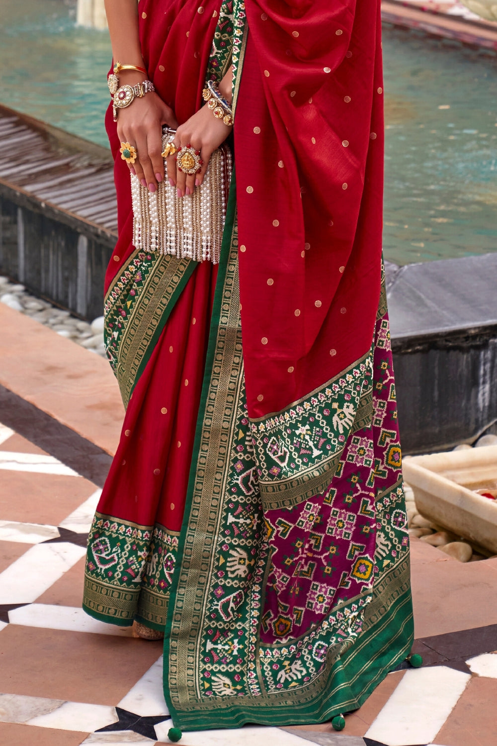 Red PURE PATOLA Saree