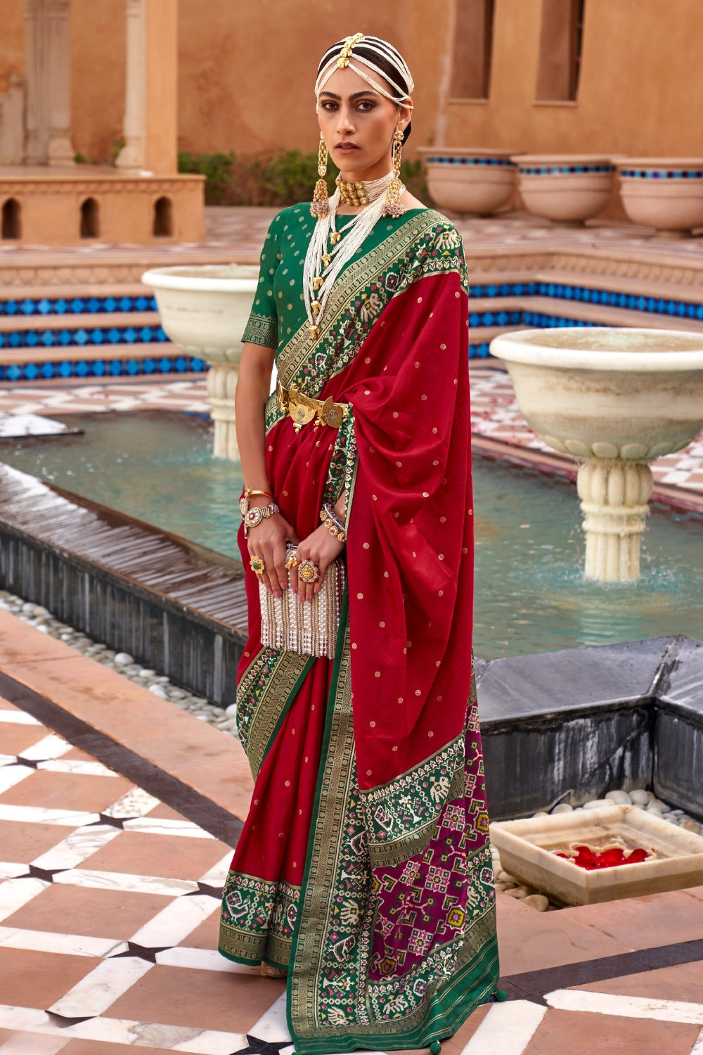 Red PURE PATOLA Saree