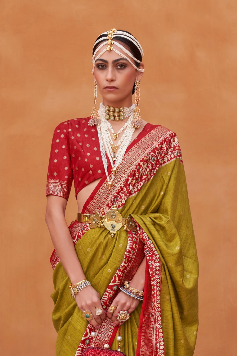 Mustard PURE PATOLA Saree