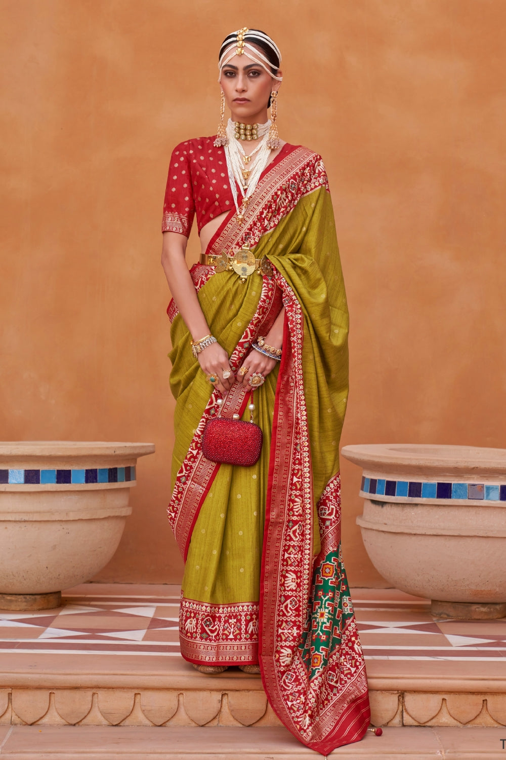 Mustard PURE PATOLA Saree