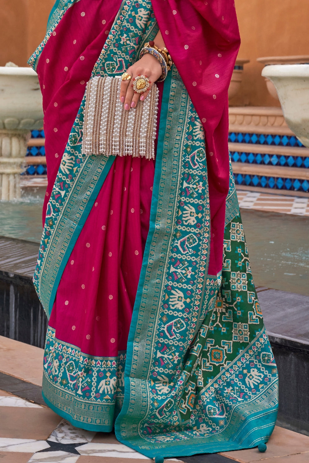 Maroon PURE PATOLA Saree