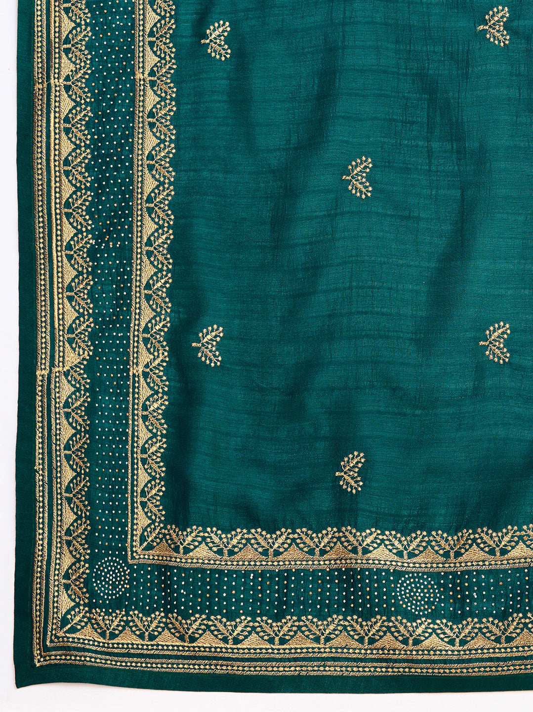 GREEN VICHITRA SOFT SILK SAREE