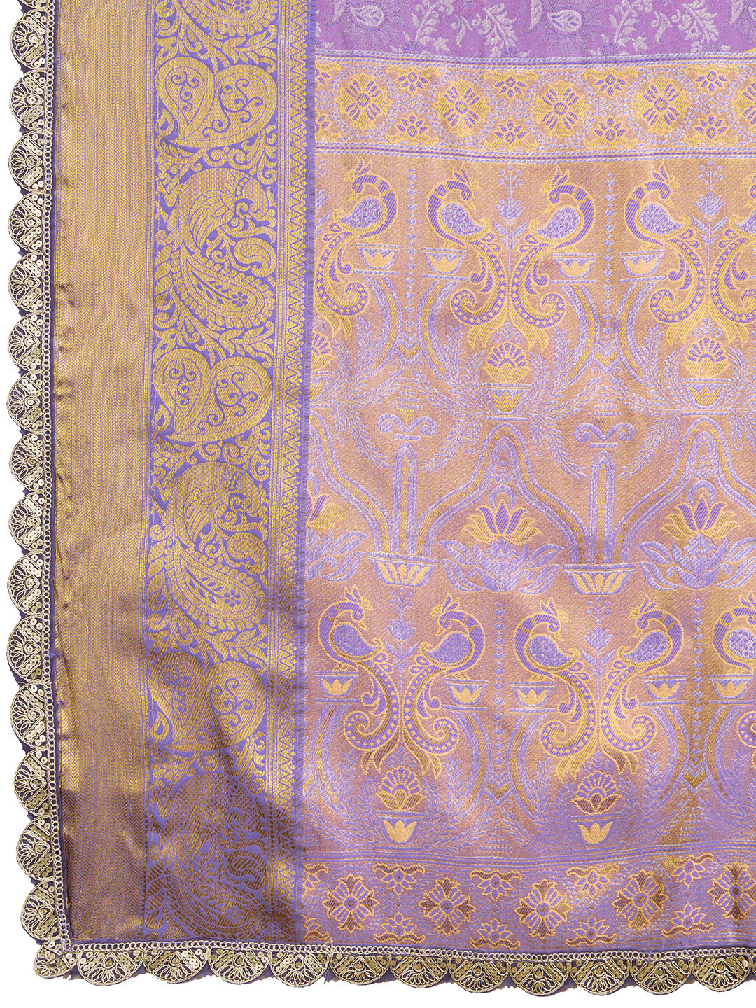 PURPLE SEMI SILK SAREE