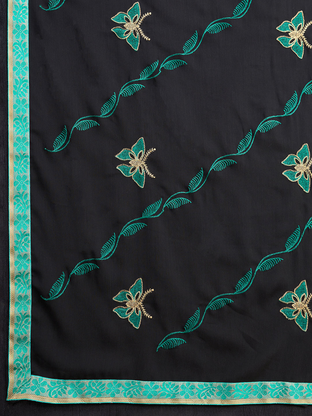 BLUE GEORGET SOFT SILK SAREE