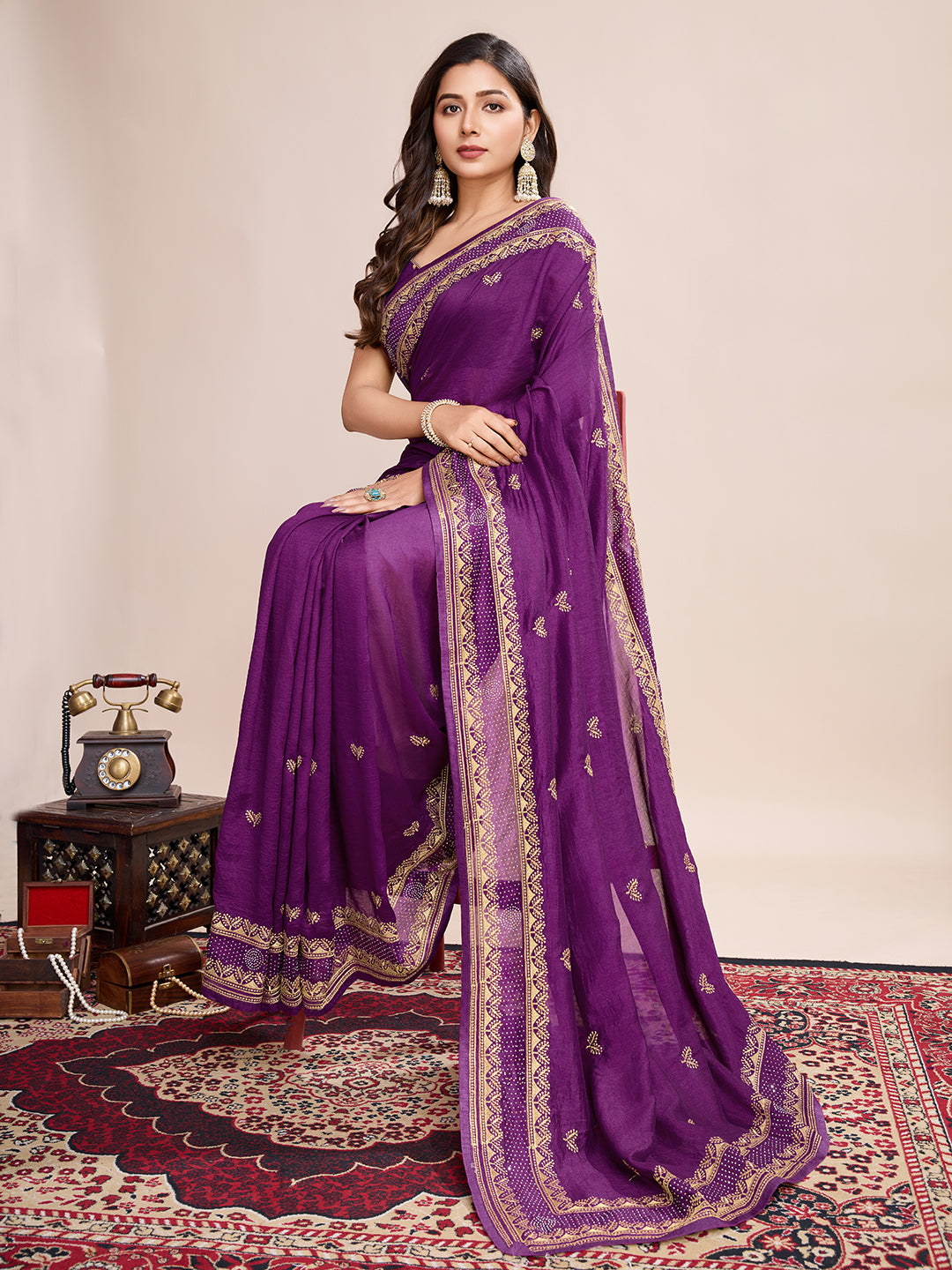 BENGANI VICHITRA SOFT SILK SAREE