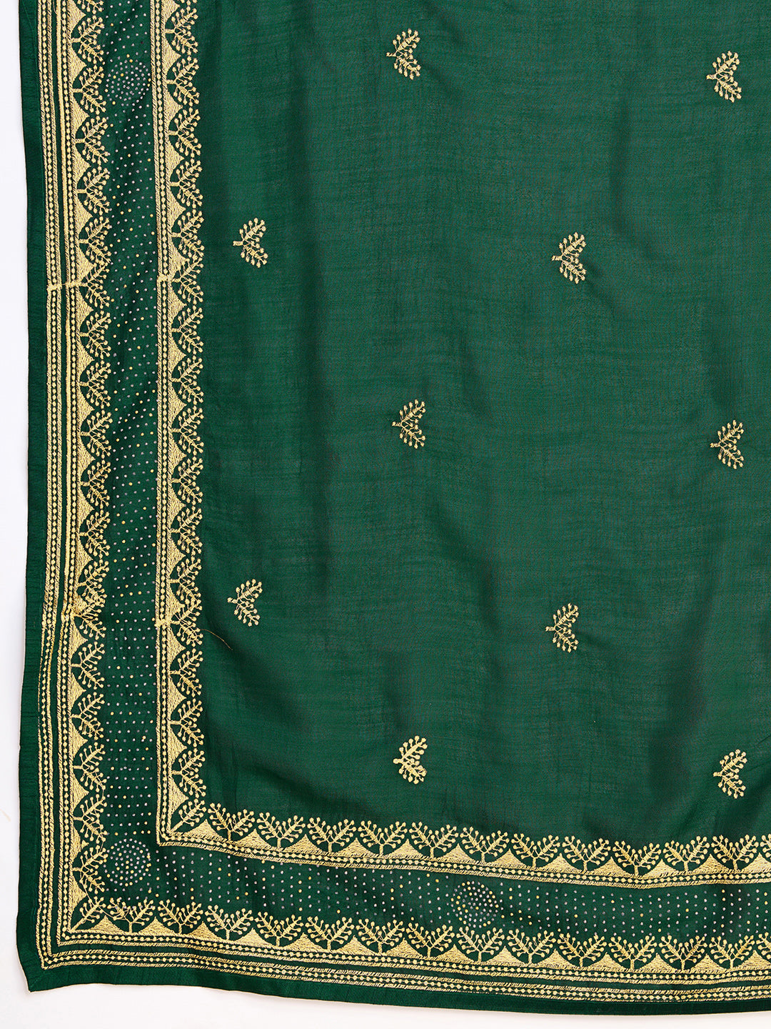 GREEN VICHITRA SOFT SILK SAREE