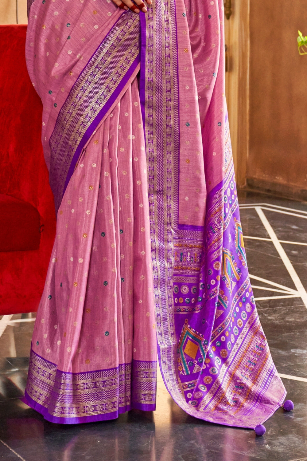 Purple PURE PATOLA Saree