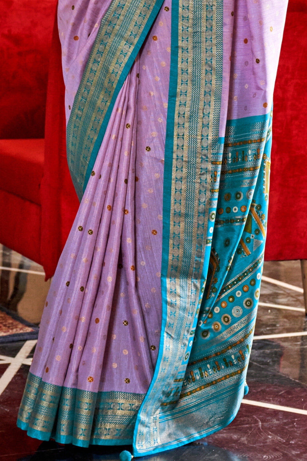 Lavender PURE PATOLA Saree