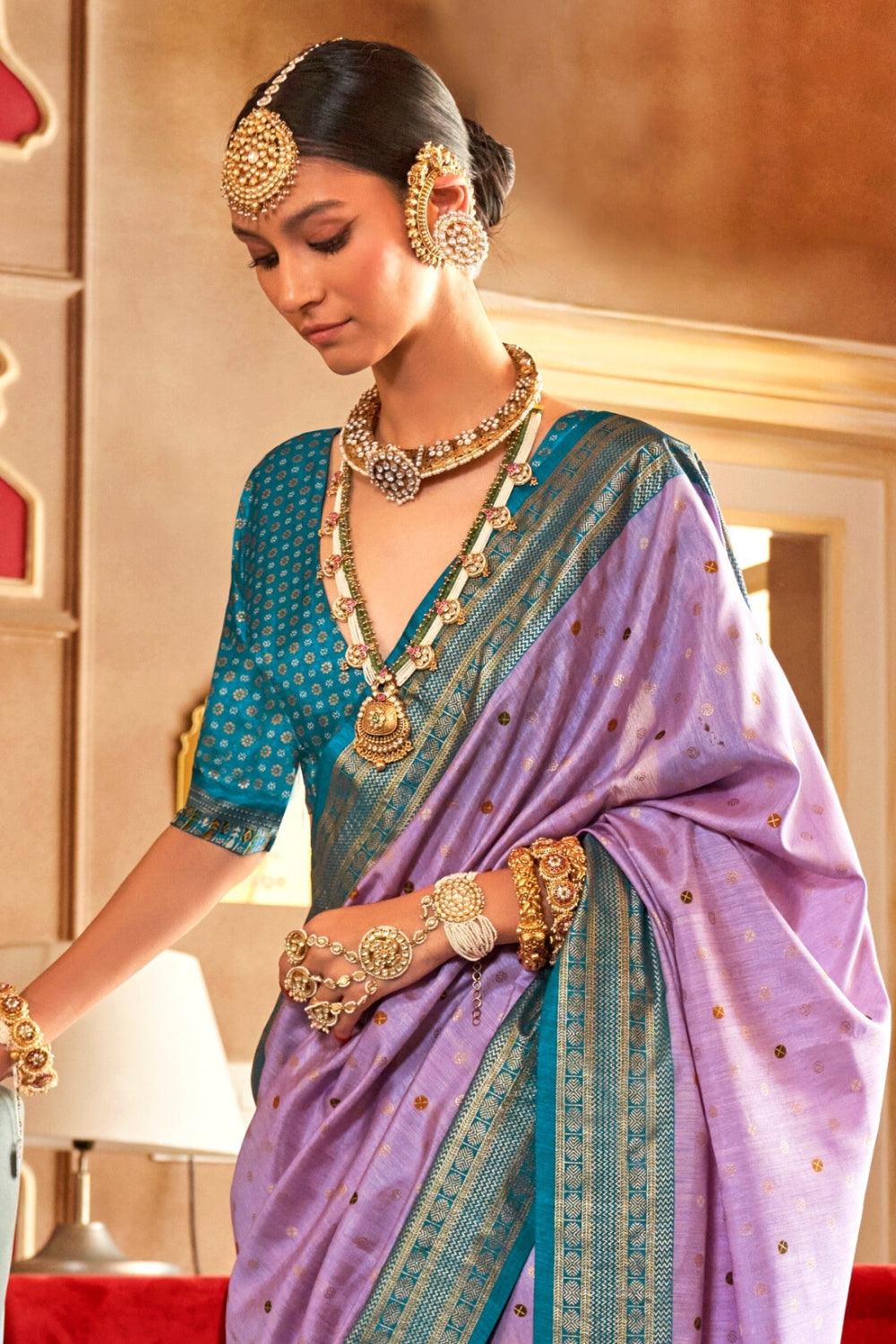 Lavender PURE PATOLA Saree