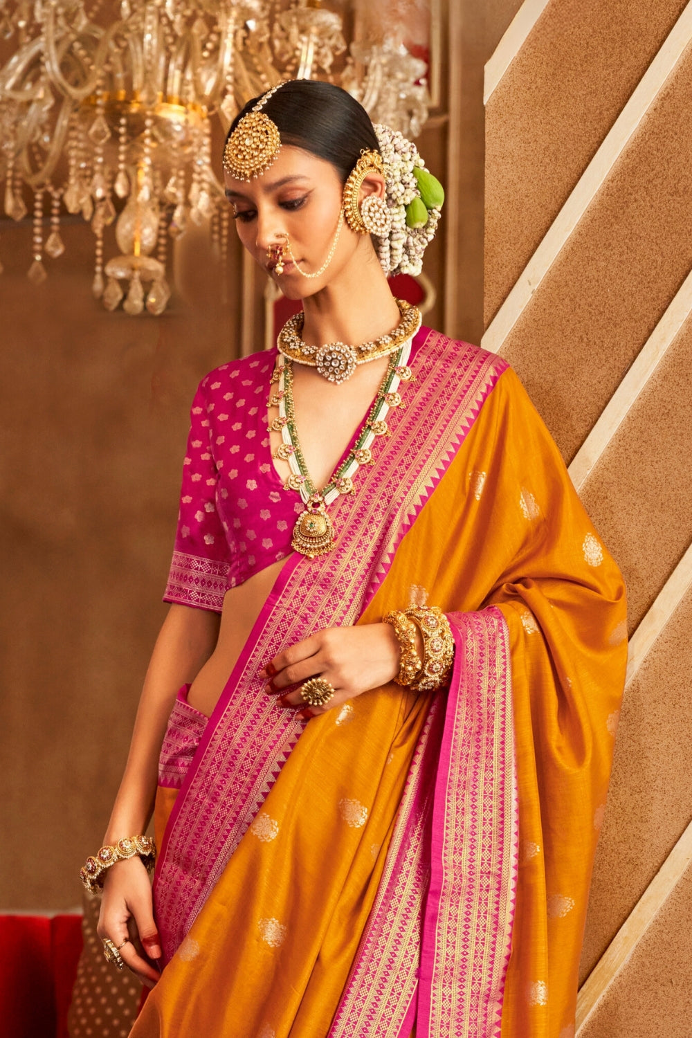 Orange PURE PATOLA Saree