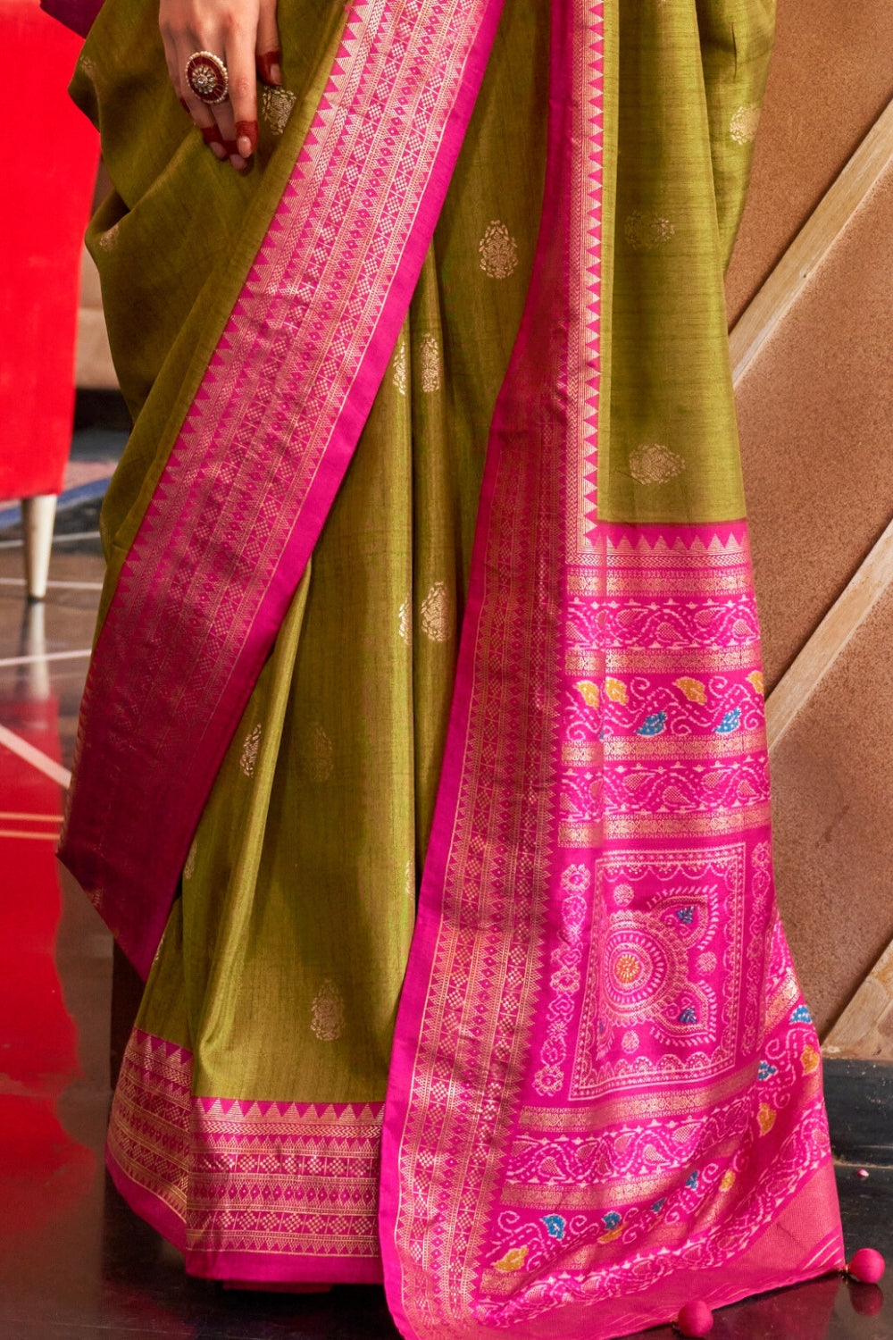 Mustard PURE PATOLA Saree