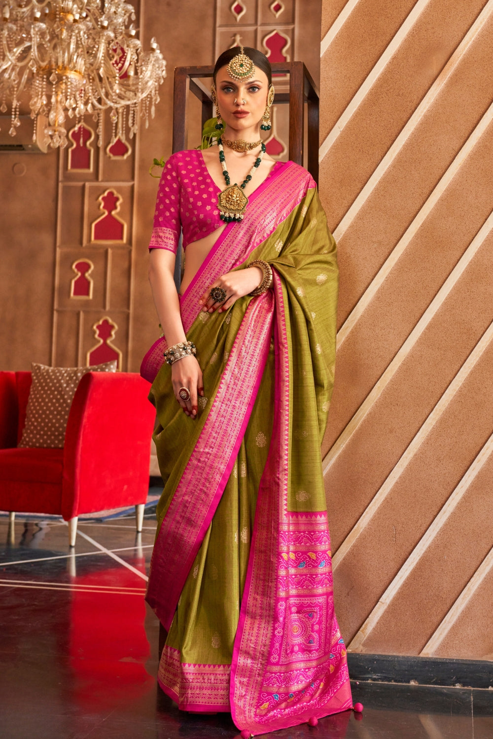 Mustard PURE PATOLA Saree