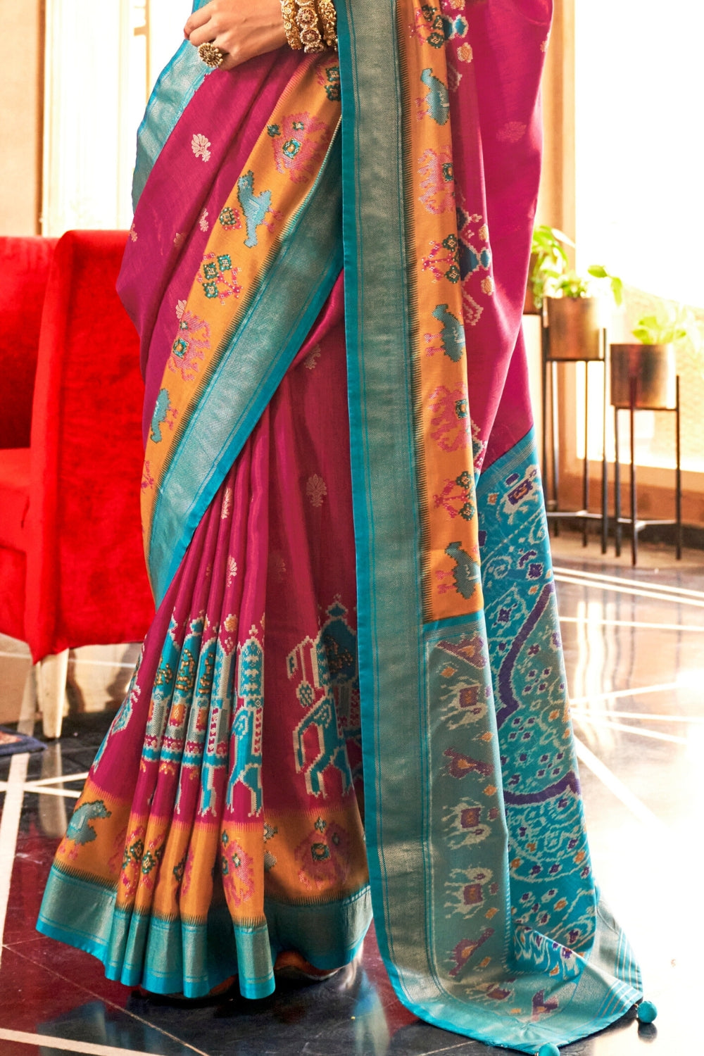 Pink PURE PATOLA Saree