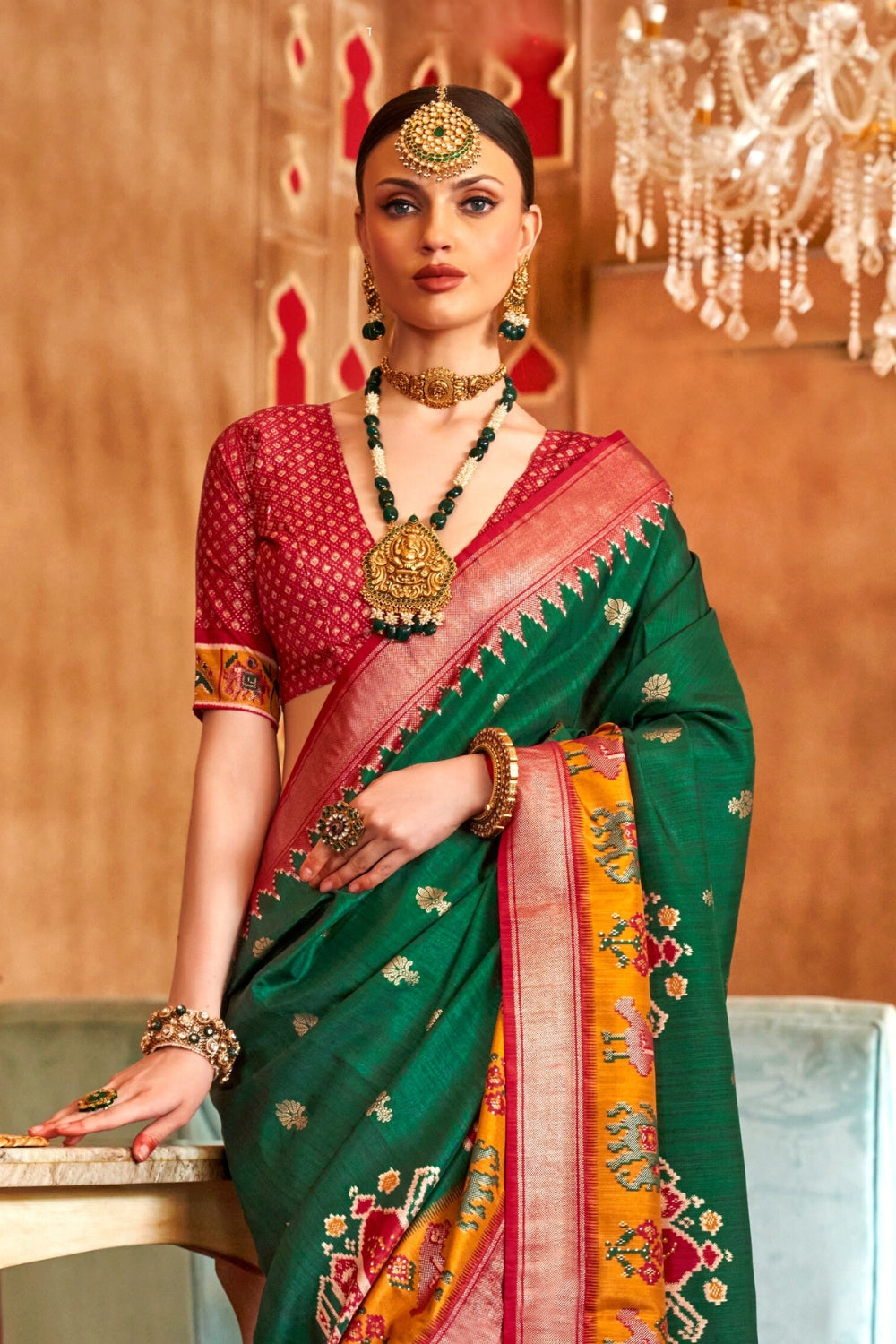 Green PURE PATOLA Saree