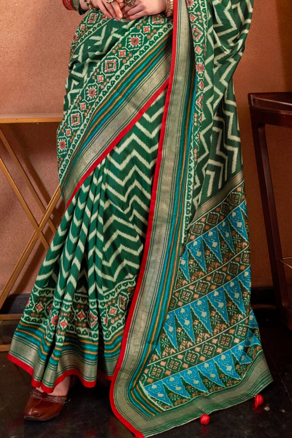 Green Patola Silk Saree