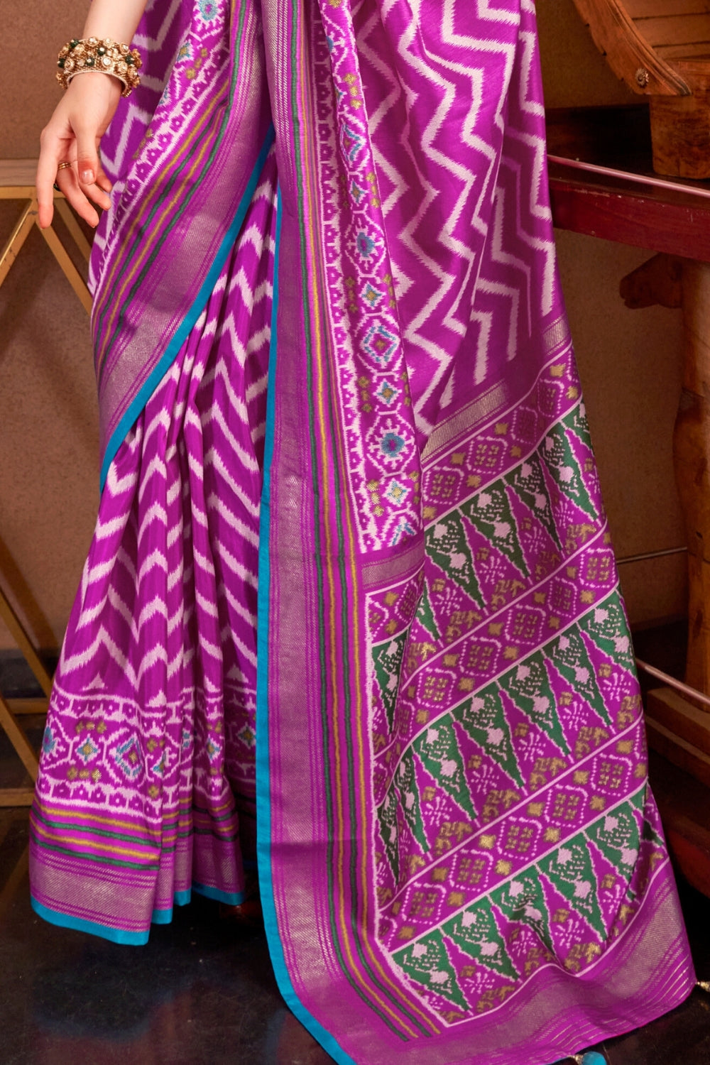 Purple Patola Silk Saree