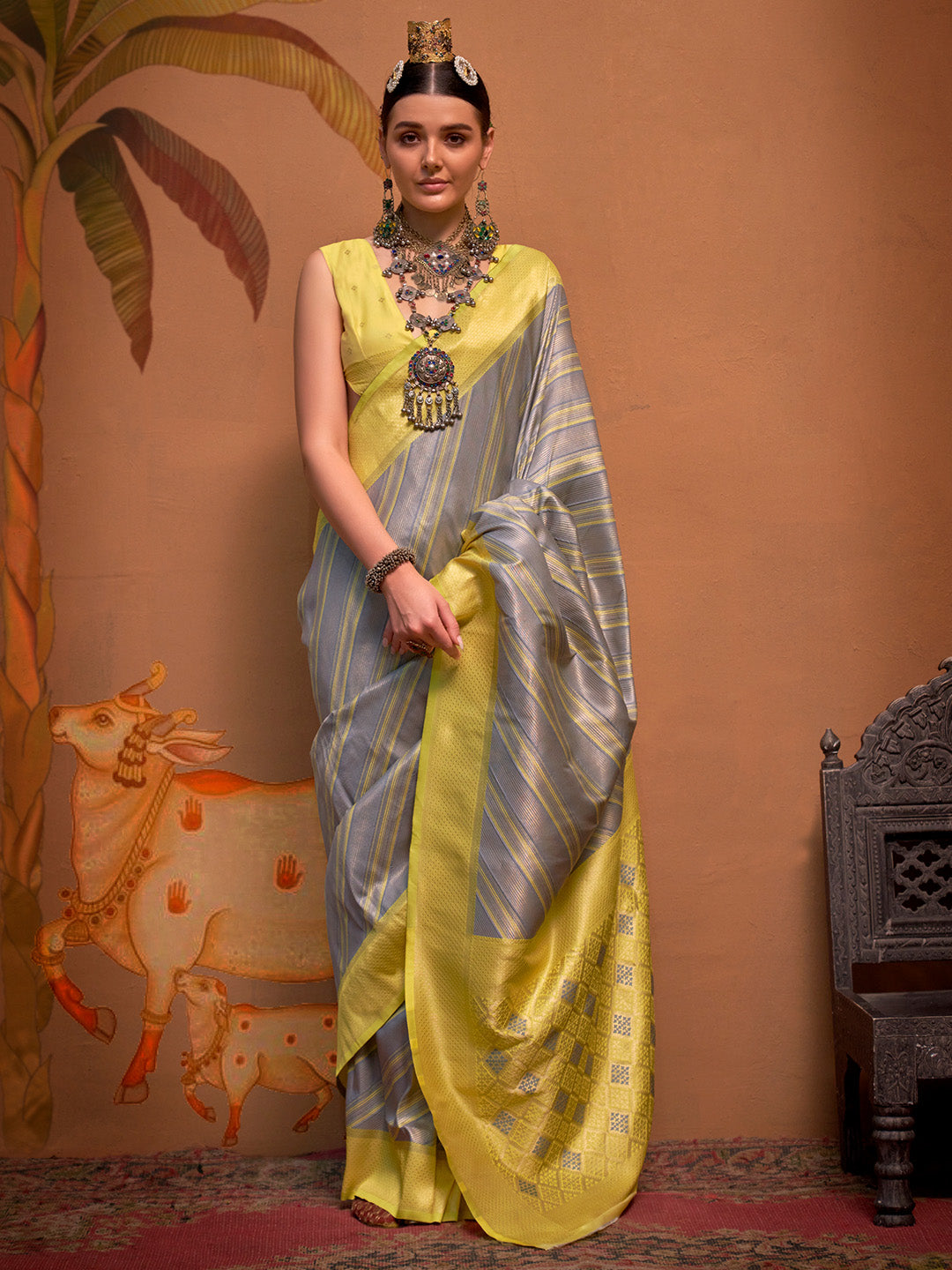 Multi Color Party Wear Silk Saree