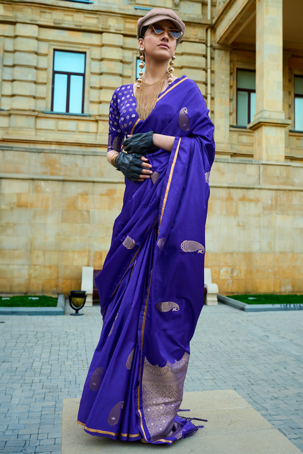 Blue Banarasi Silk Saree