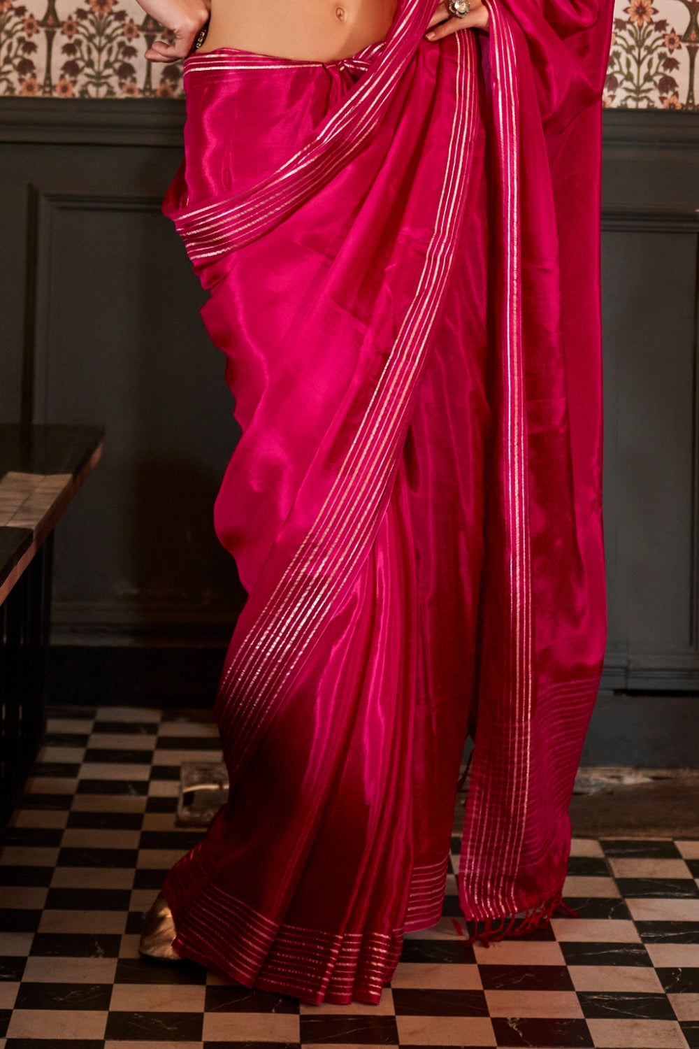 Cerry Red Viscose Saree