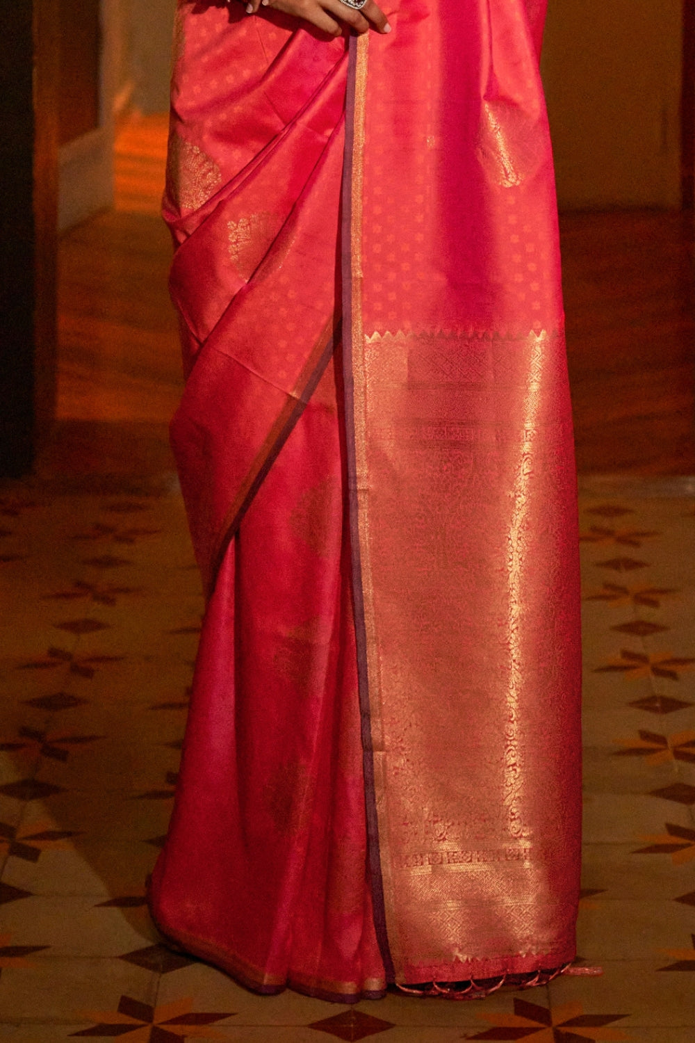 Orange Silk Saree