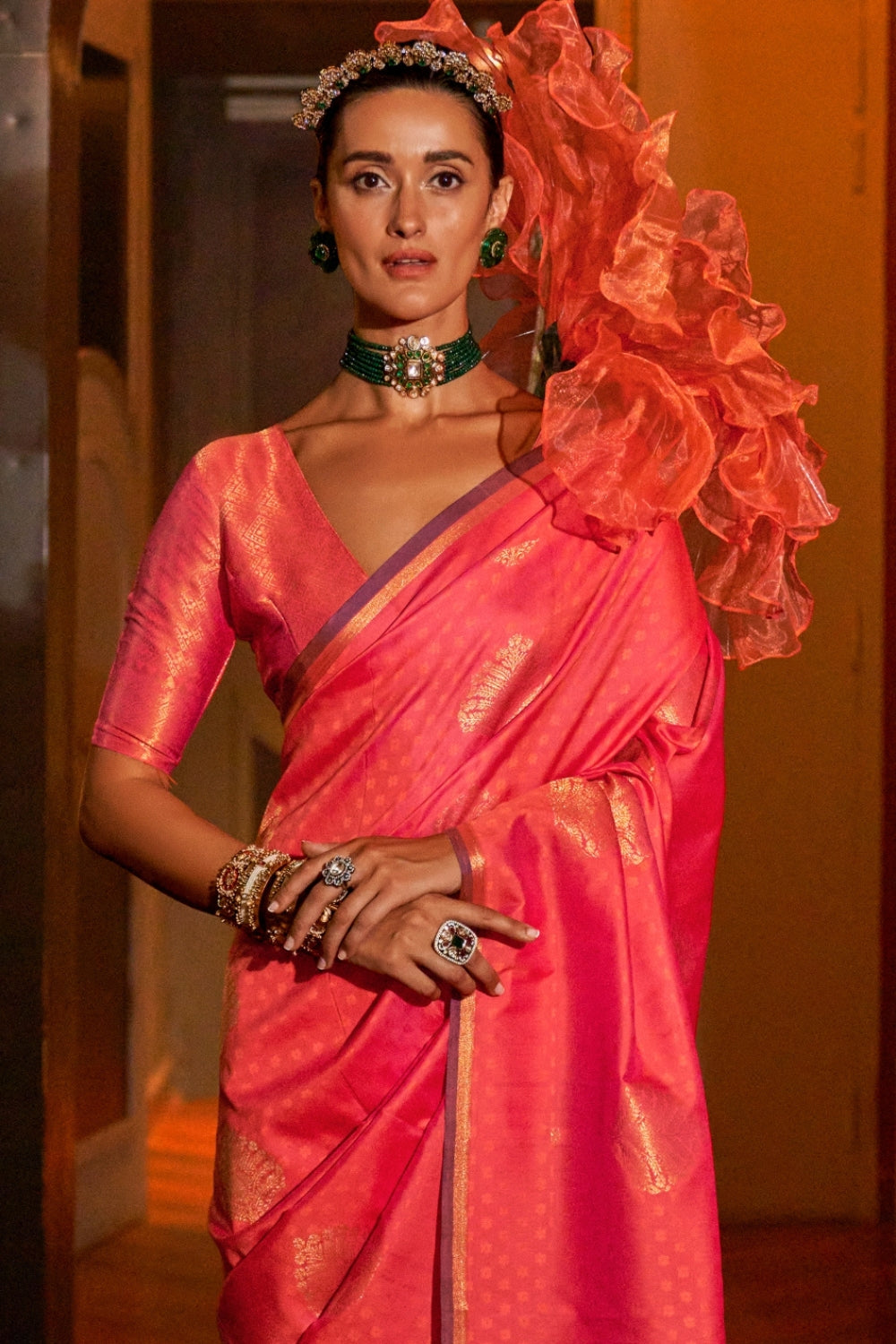 Orange Silk Saree