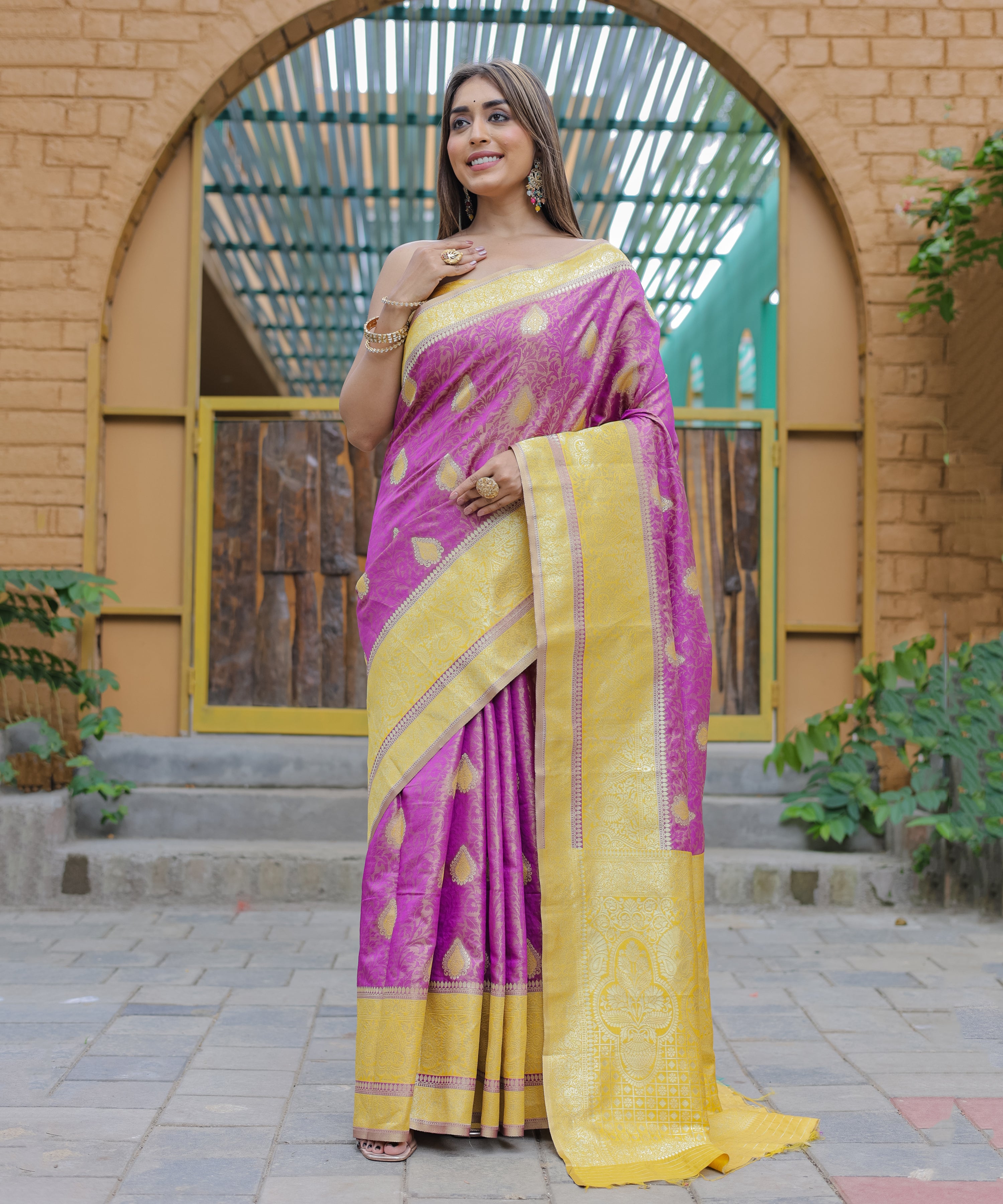 Purple Soft Silk Saree With Soft Silk Blouse