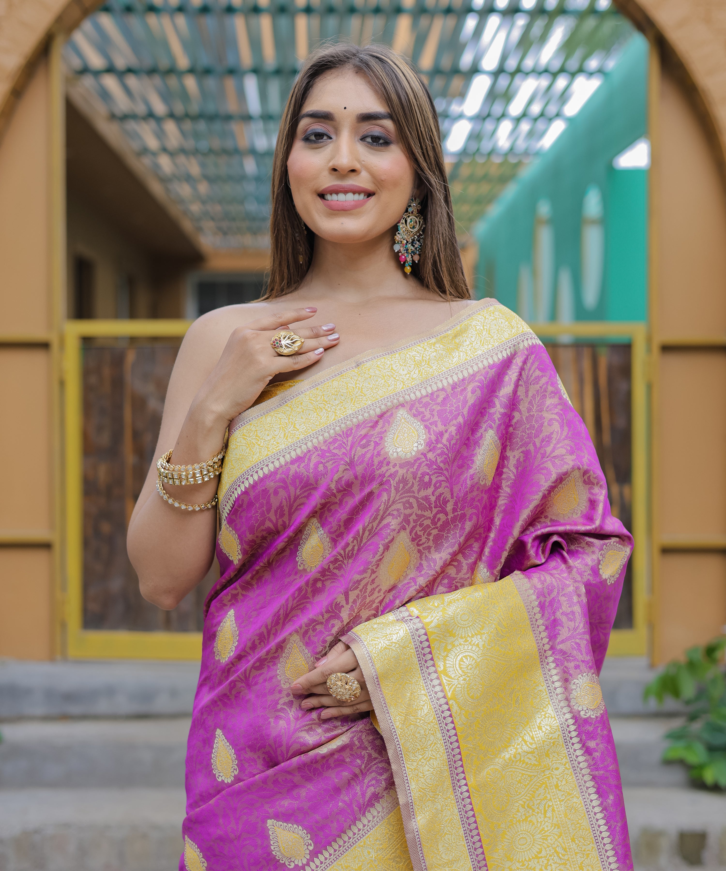 Purple Soft Silk Saree With Soft Silk Blouse