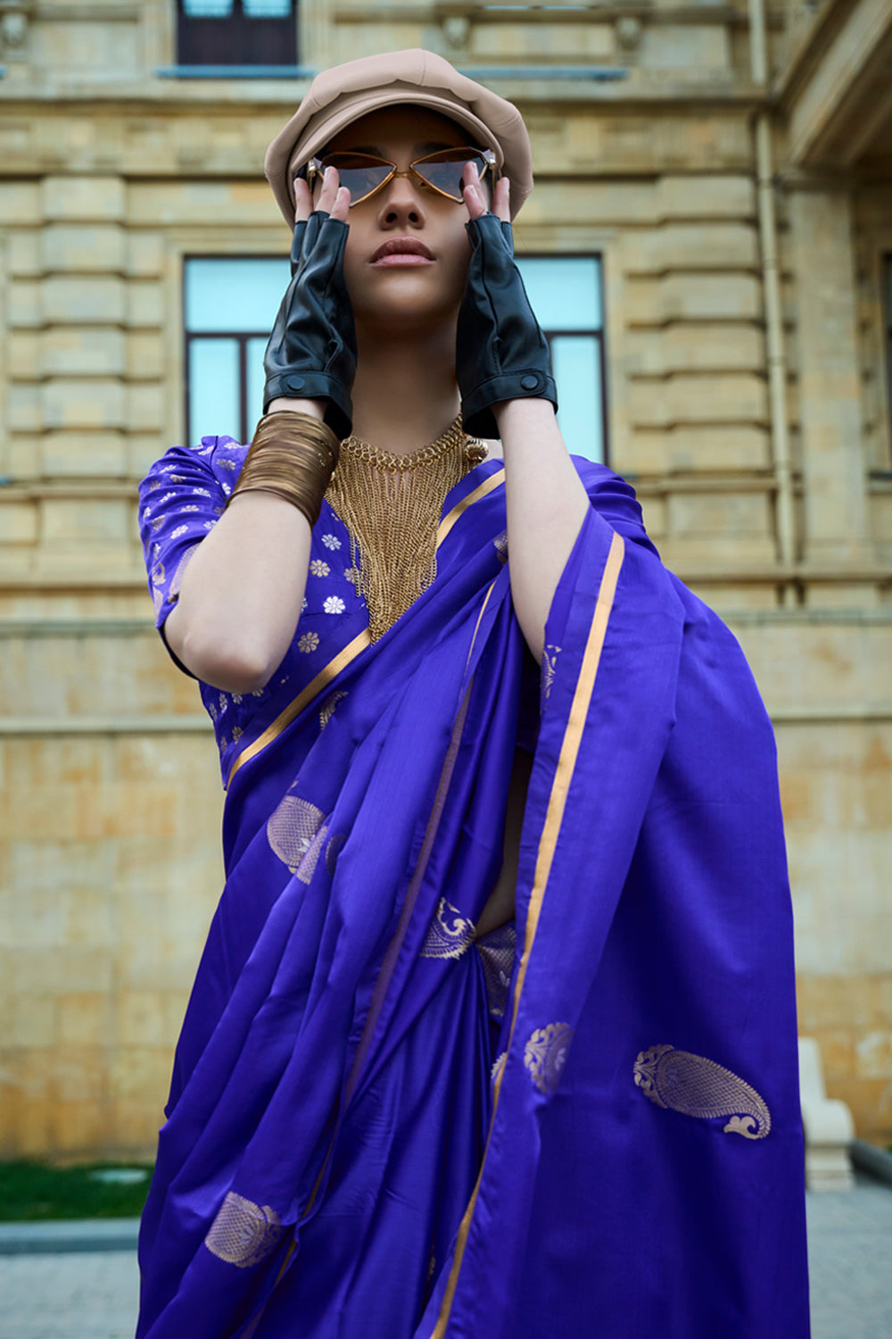 Blue Banarasi Silk Saree