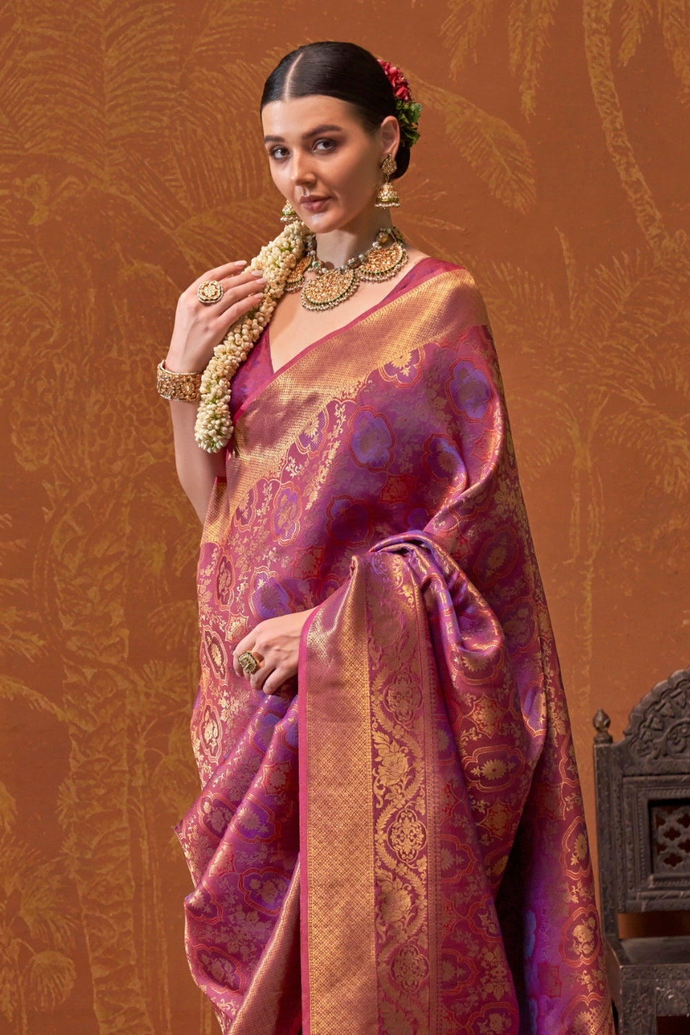 Purple Silk Saree