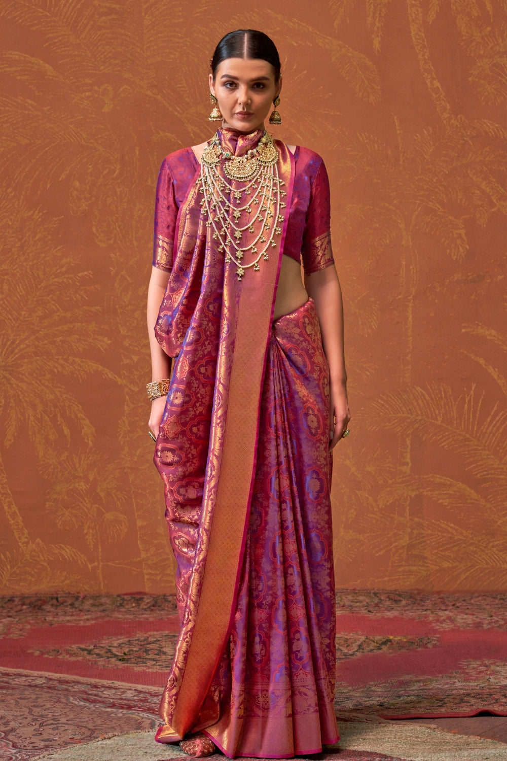 Purple Silk Saree