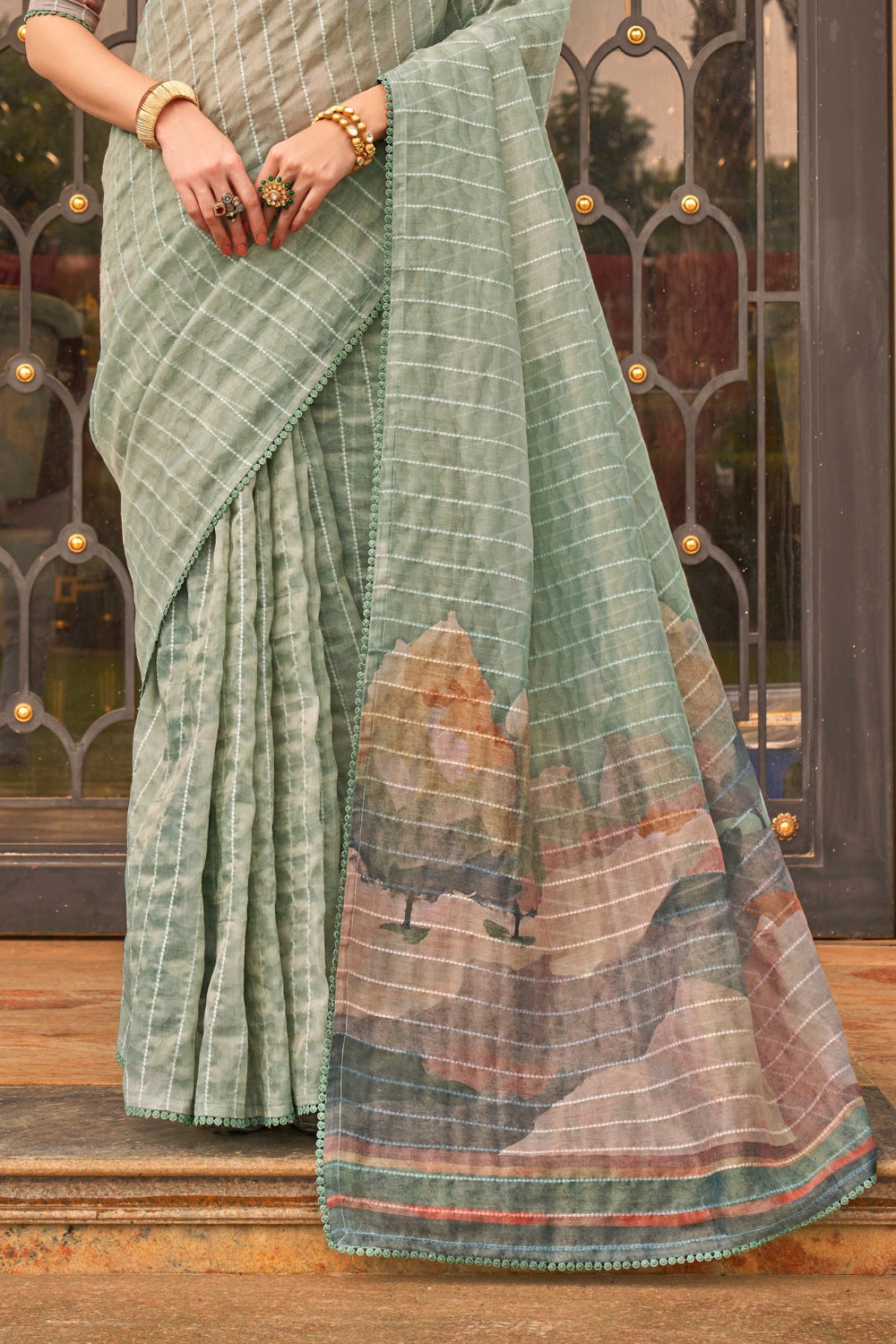 Green Pure Tissue Silk Saree