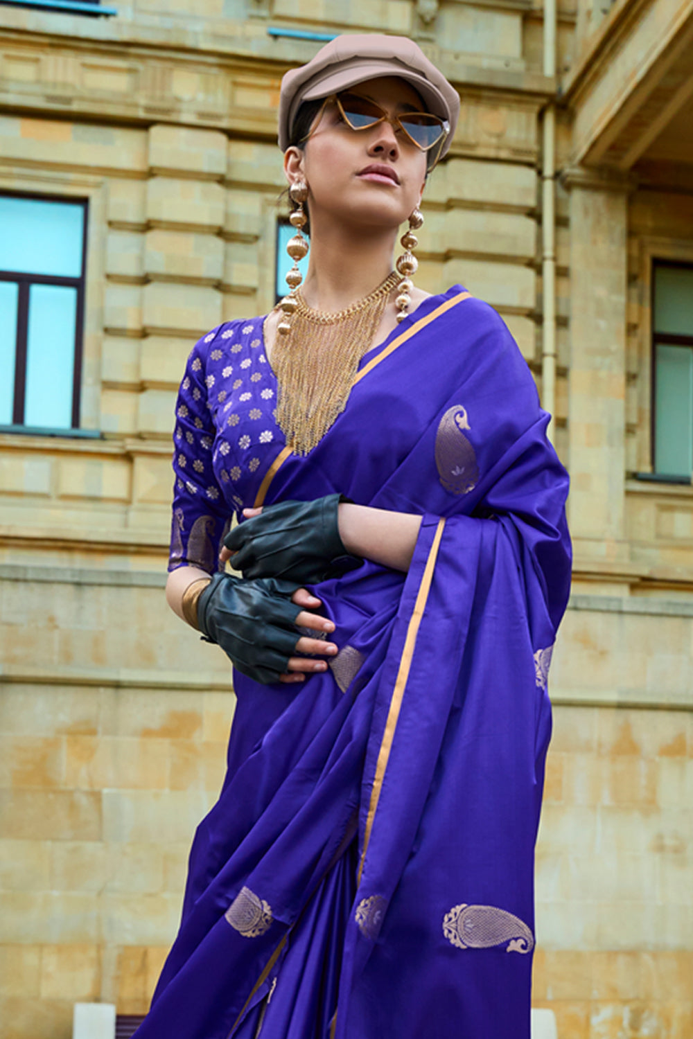 Blue Banarasi Silk Saree