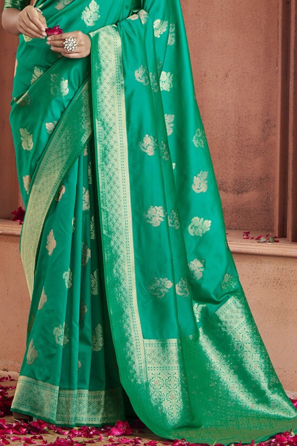 Green Banarasi Silk Saree