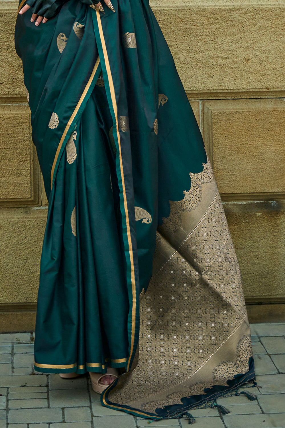 Green Banarasi Silk Saree