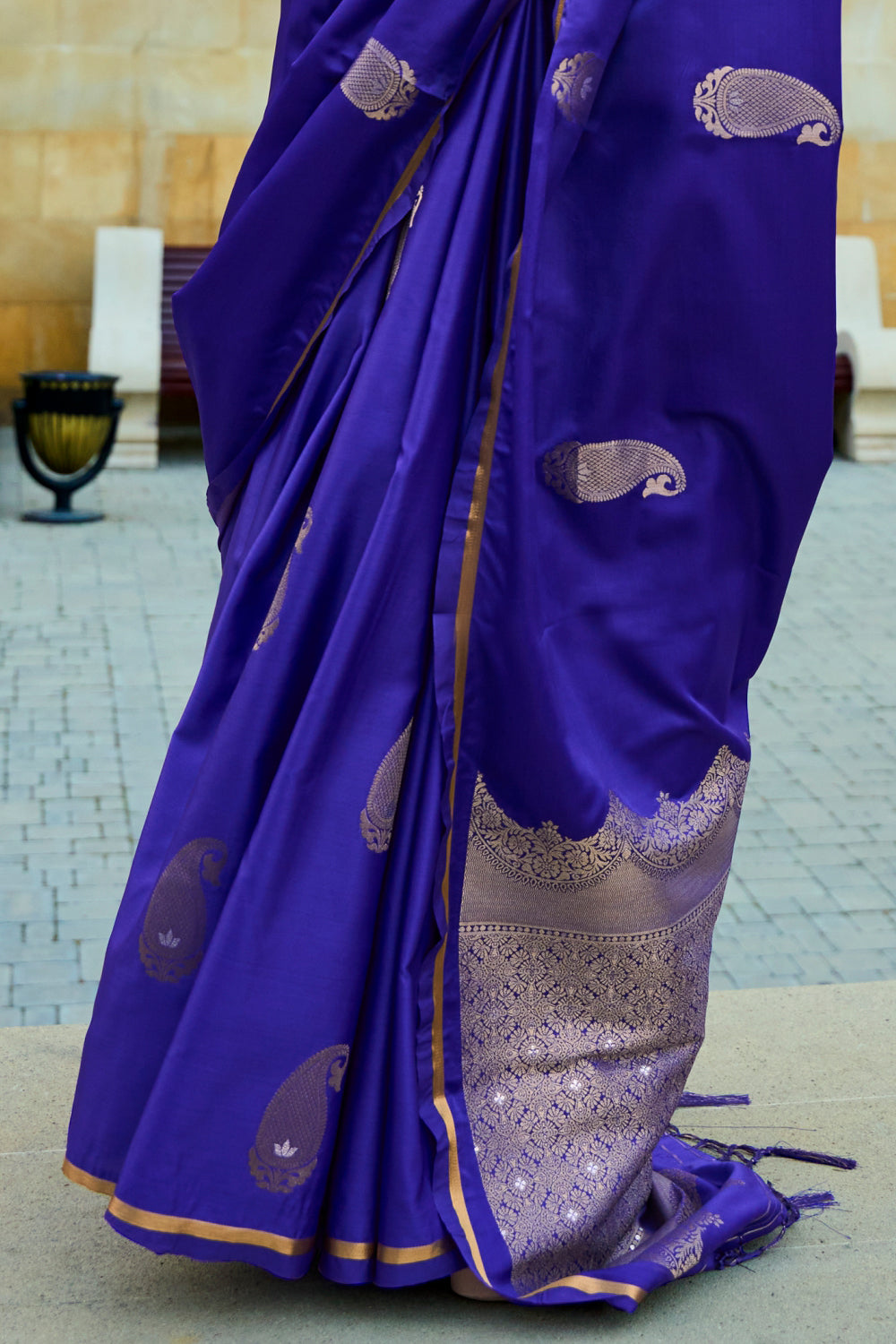 Blue Banarasi Silk Saree