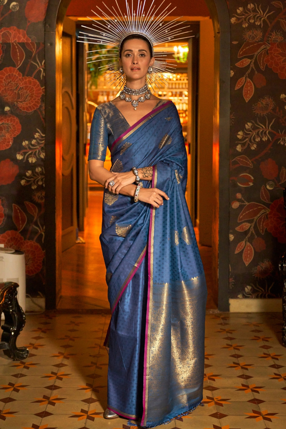 Blue Silk Saree