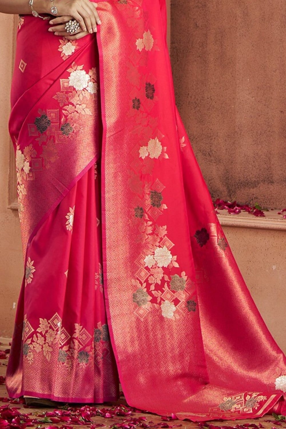 Red Banarasi Silk Saree