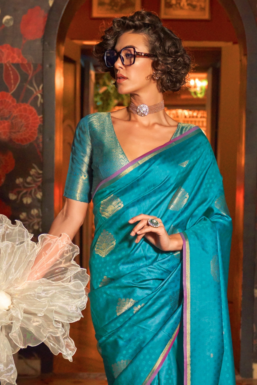 Light Blue Silk Saree