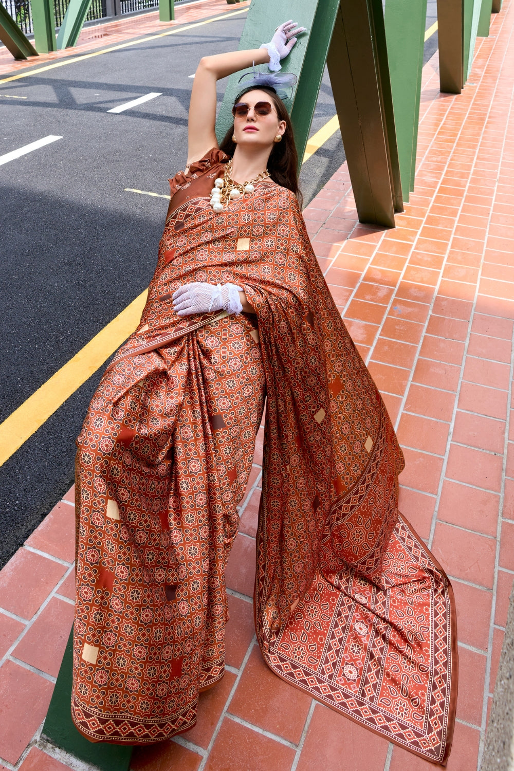 Mustard Viscose Saree