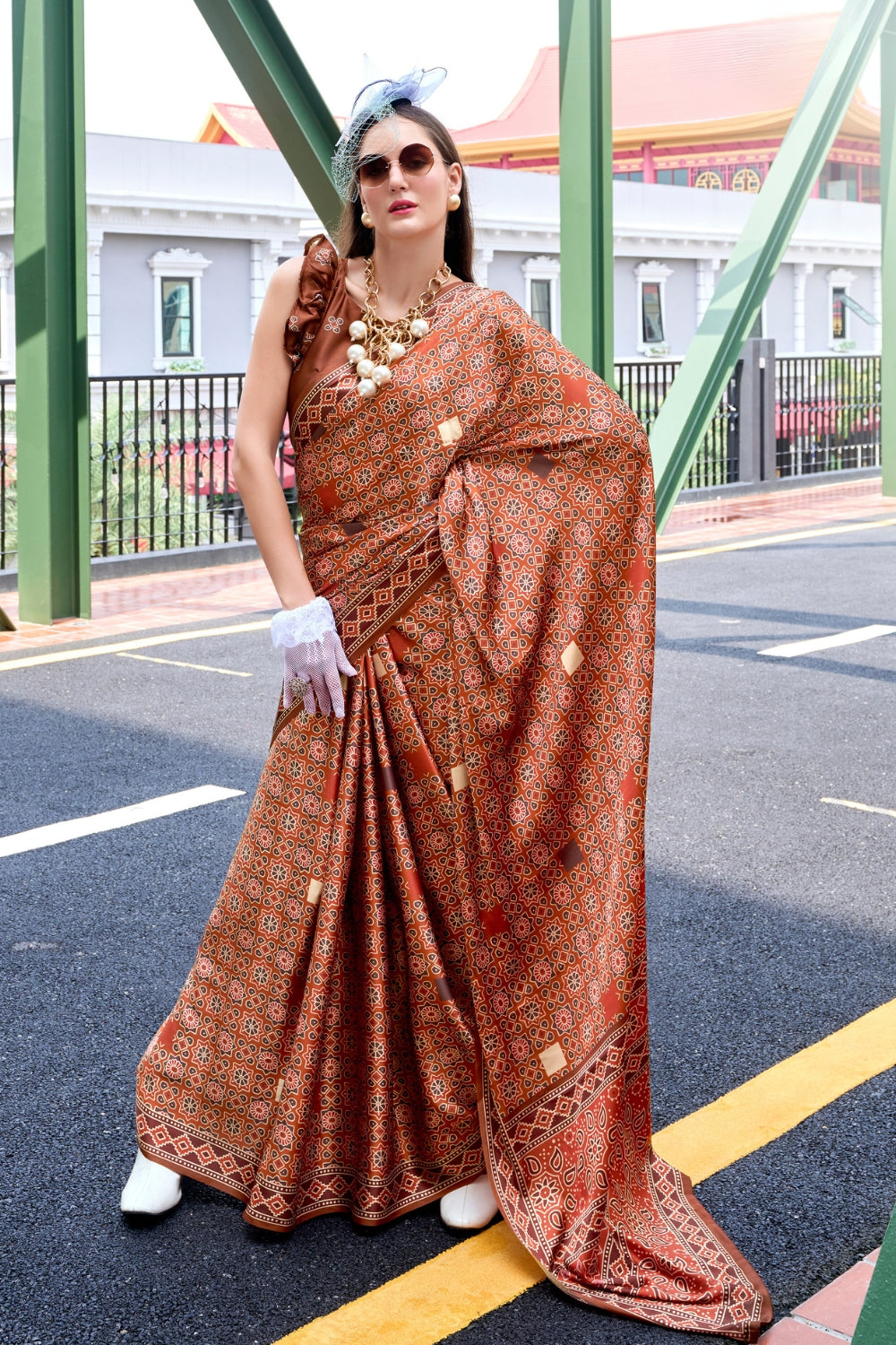 Mustard Viscose Saree