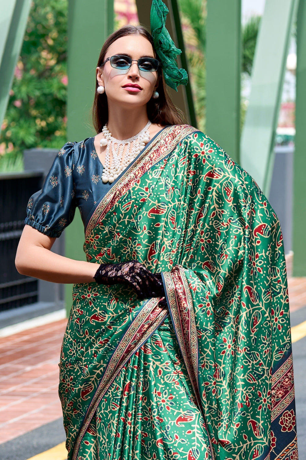 Green Viscose Saree