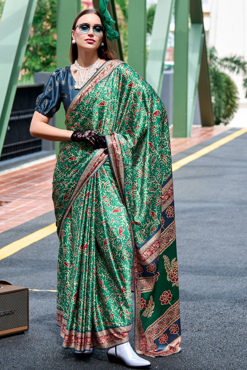 Green Viscose Saree