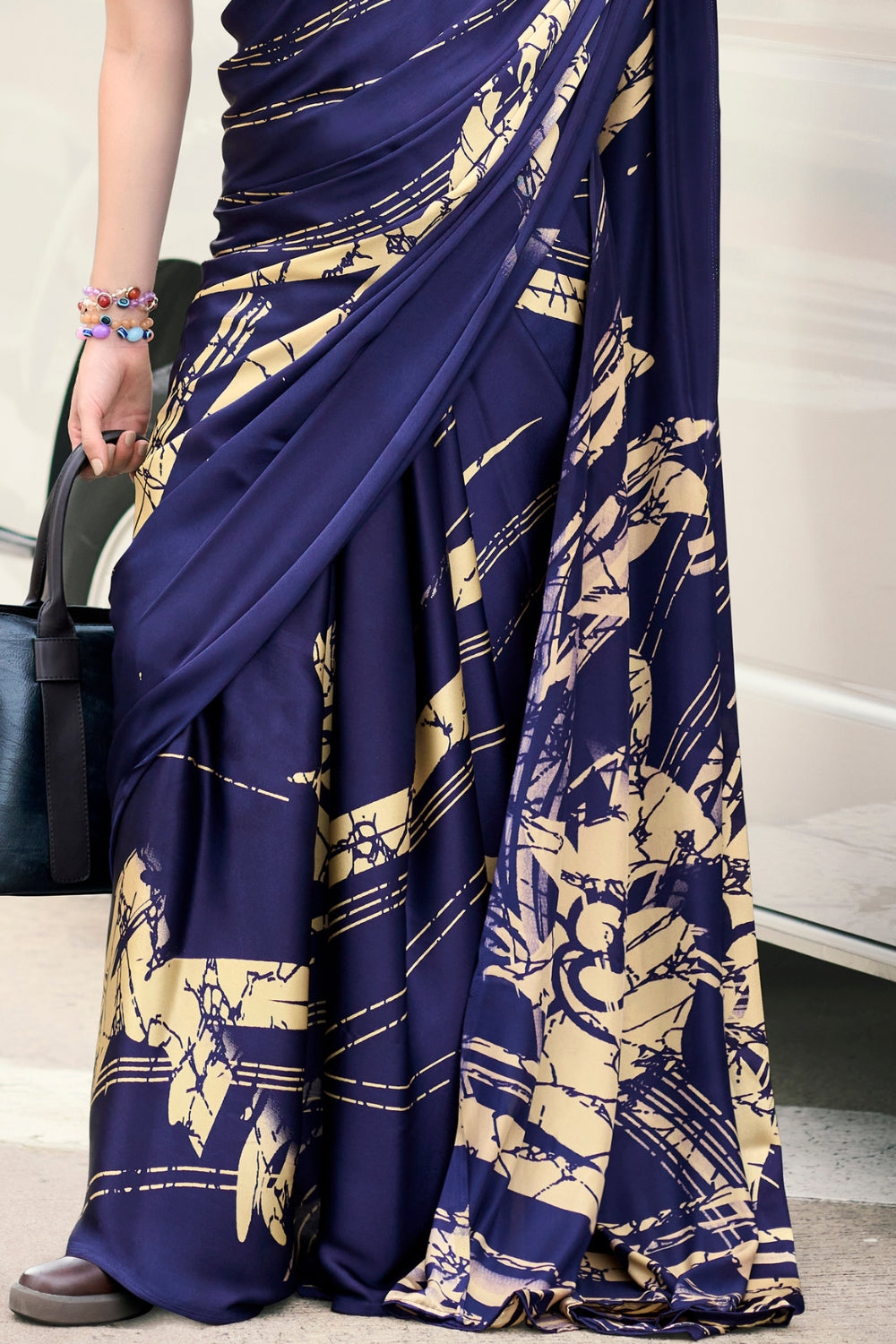 Blue Japan SATIN Saree