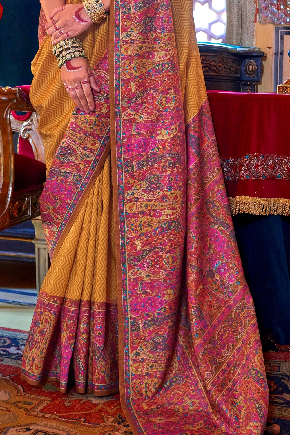 Orange Patola Silk Saree