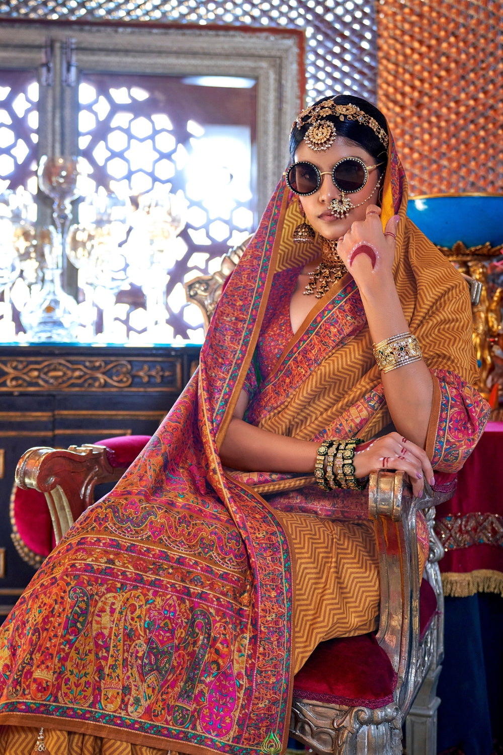 Orange Patola Silk Saree