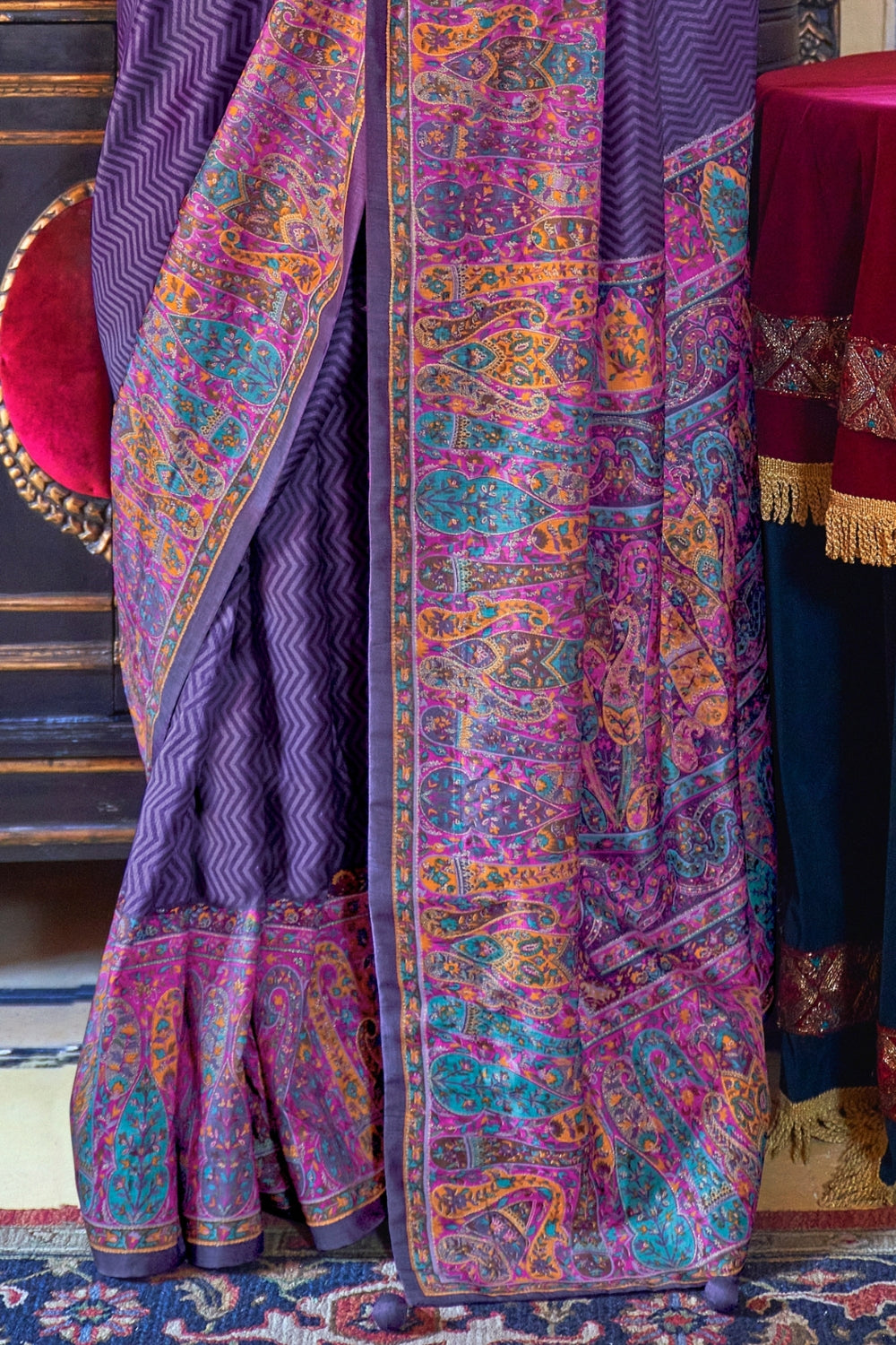 Purple Patola Silk Saree