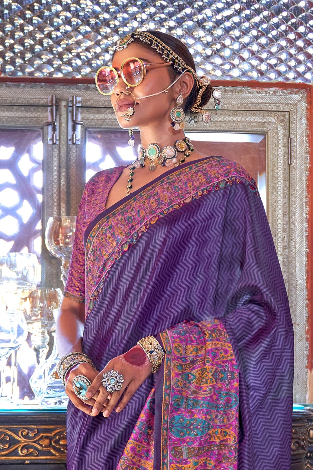 Purple Patola Silk Saree