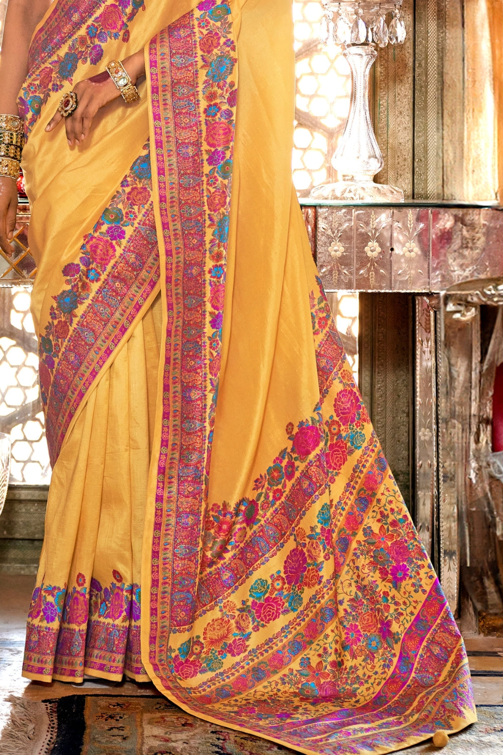 Yellow Patola Silk Saree